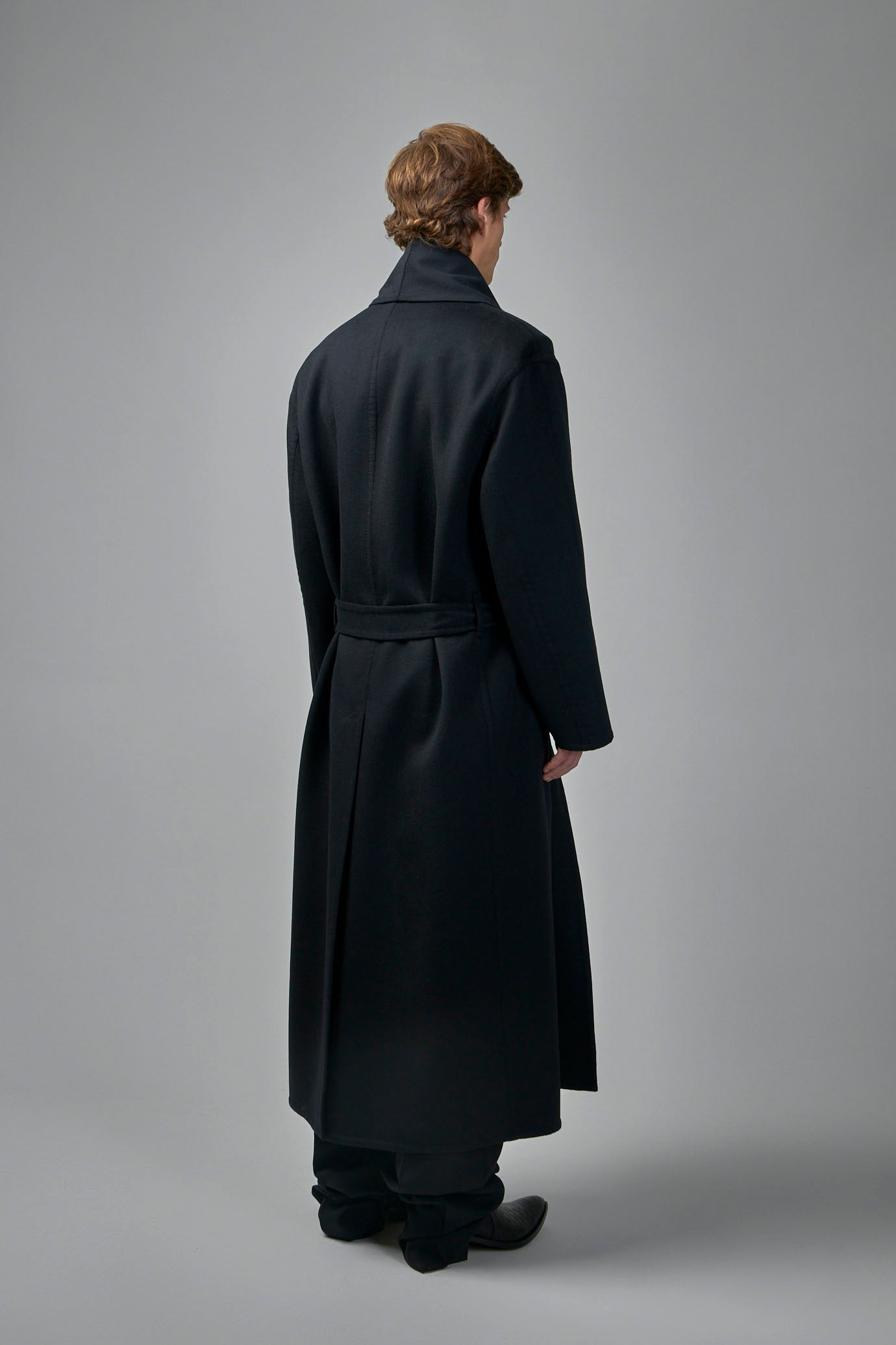 Double Splittable Wool Cashmere Shawl Coat - 3