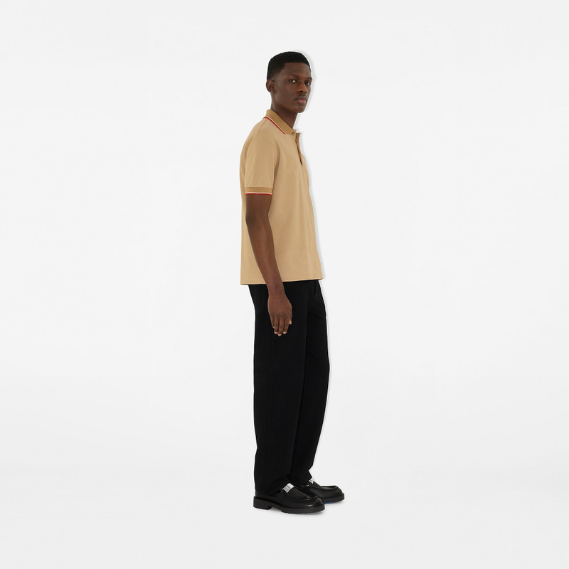 Logo Collar Cotton Polo Shirt 4