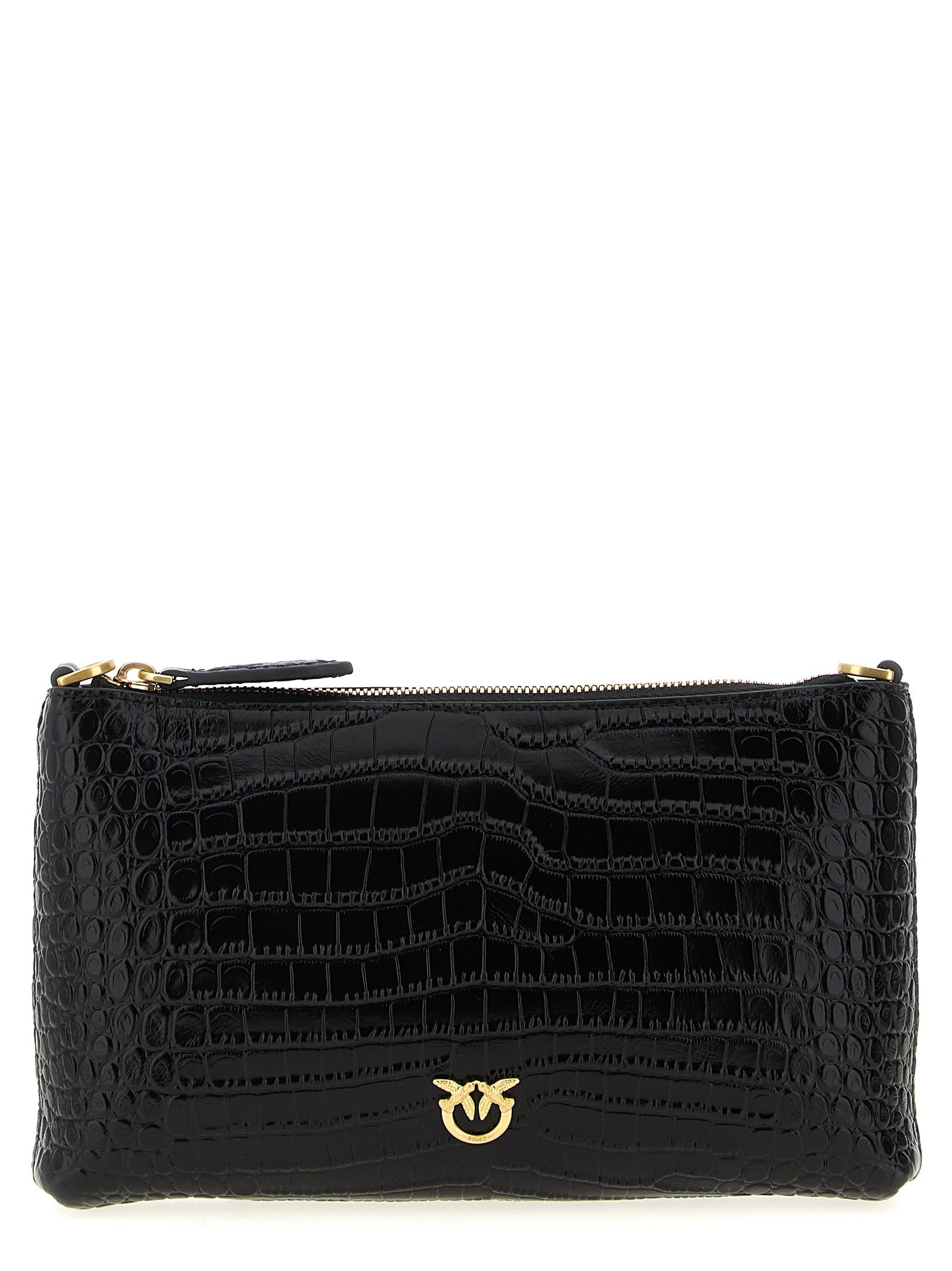 Flat Horizontal Crossbody Bags Black - 1