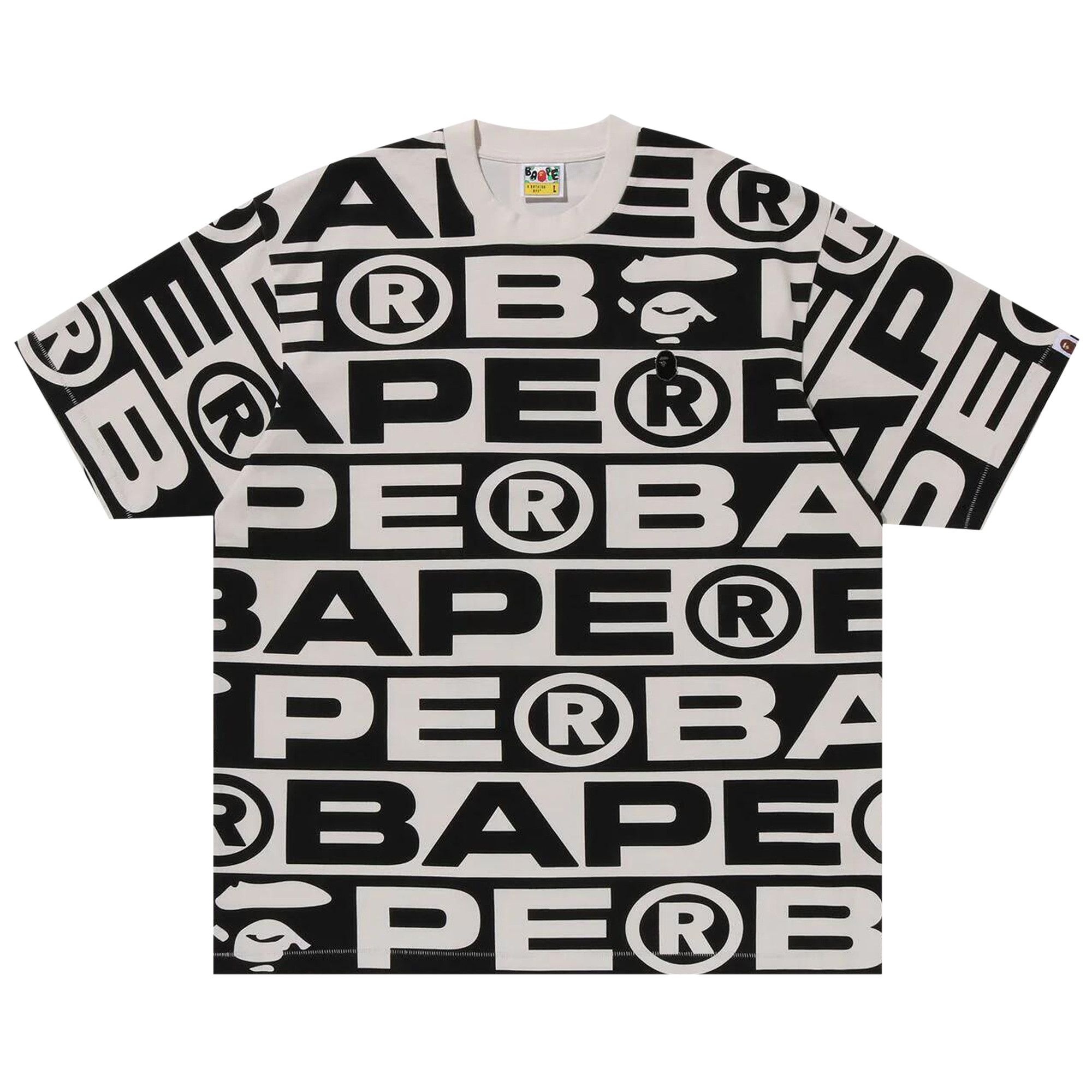 BAPE Lux Sport Pattern Oversized Tee 'Ivory' - 1