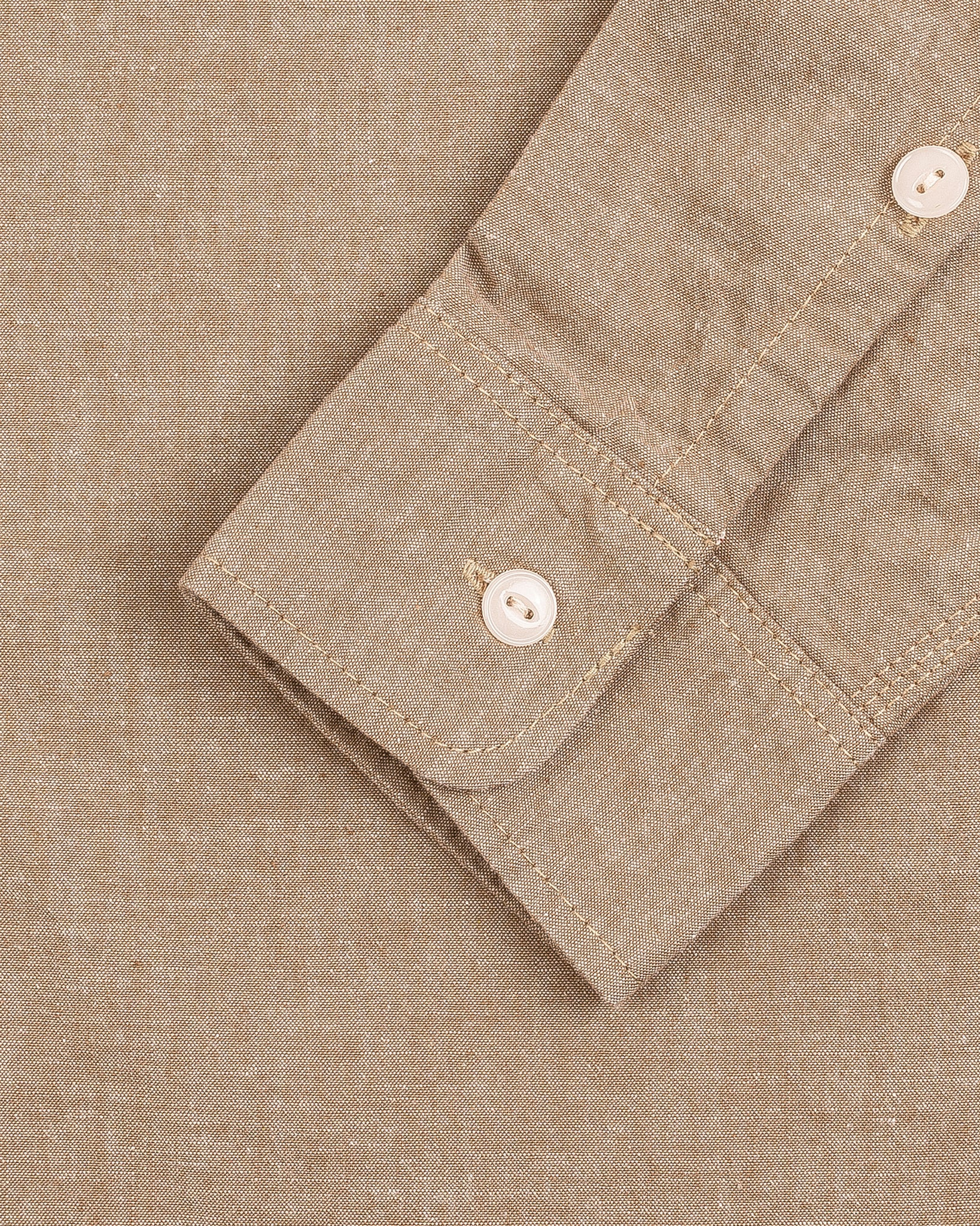 IHSH-344-KHA 10oz Selvedge Chambray Work Shirt - Khaki - 10