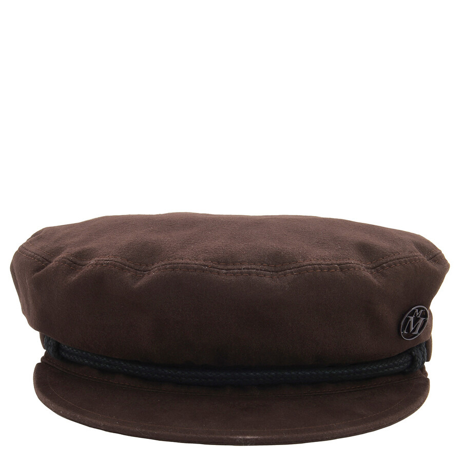 Maison Michel Ladies Bitter Chocolate New Abby Paperboy Hat - 1