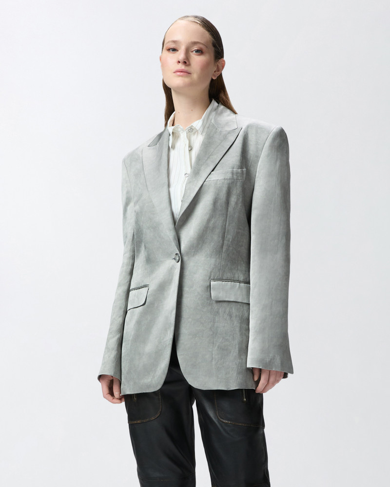 PINKO SINGLE-BREASTED BLAZER IN SLUB SATIN outlook