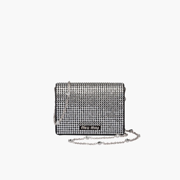 Nappa leather mini-bag with crystals - 3