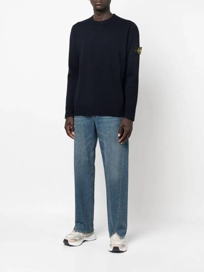 Stone Island logo-patch cashmere jumper outlook