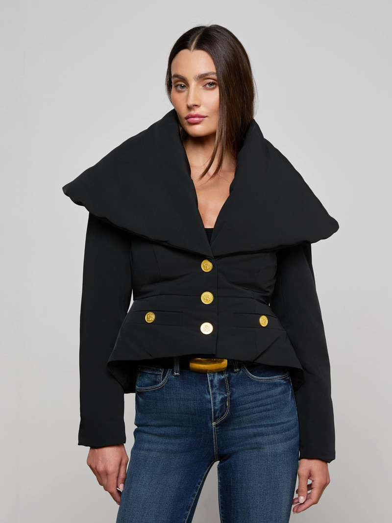L'AGENCE Pippa High Collar Jacket outlook