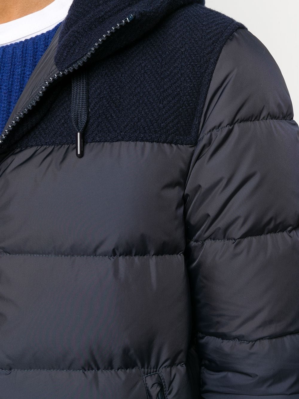 herringbone-panel puffer jacket - 5