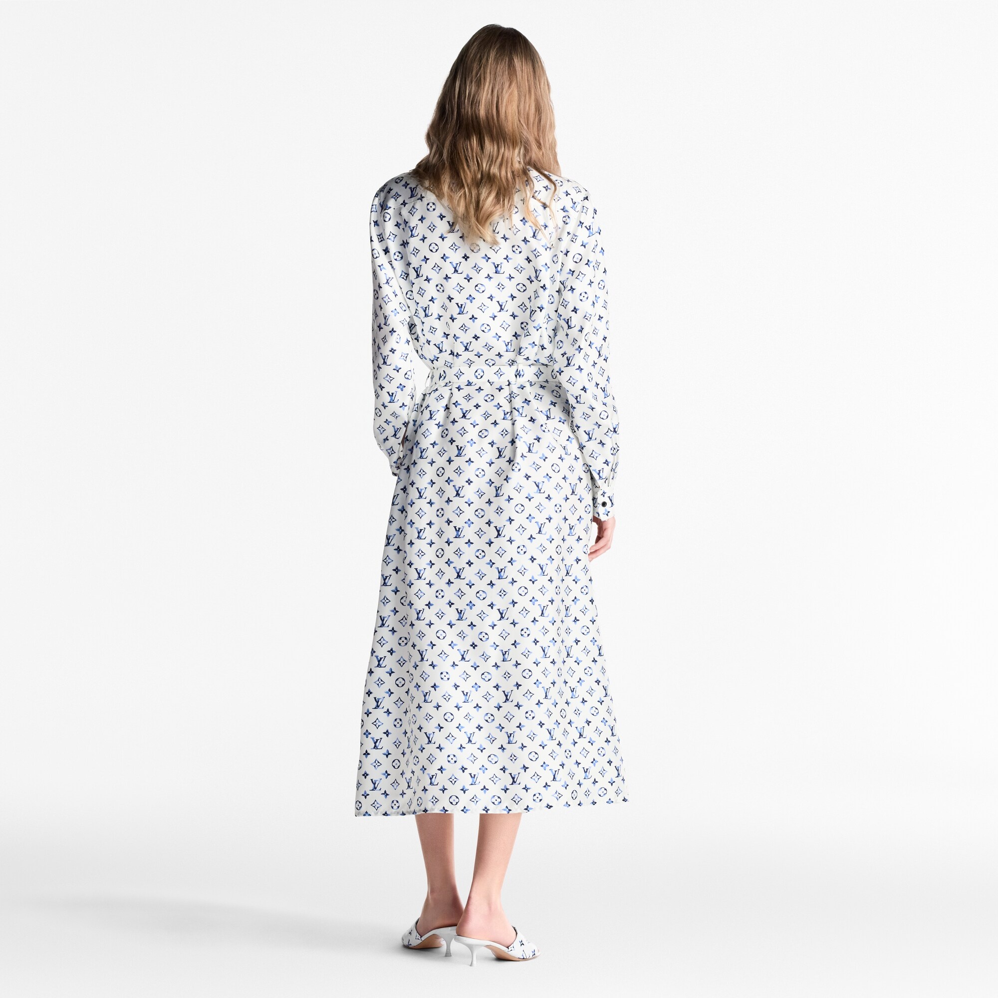 Aquarelle Monogram Shirt Dress - 3
