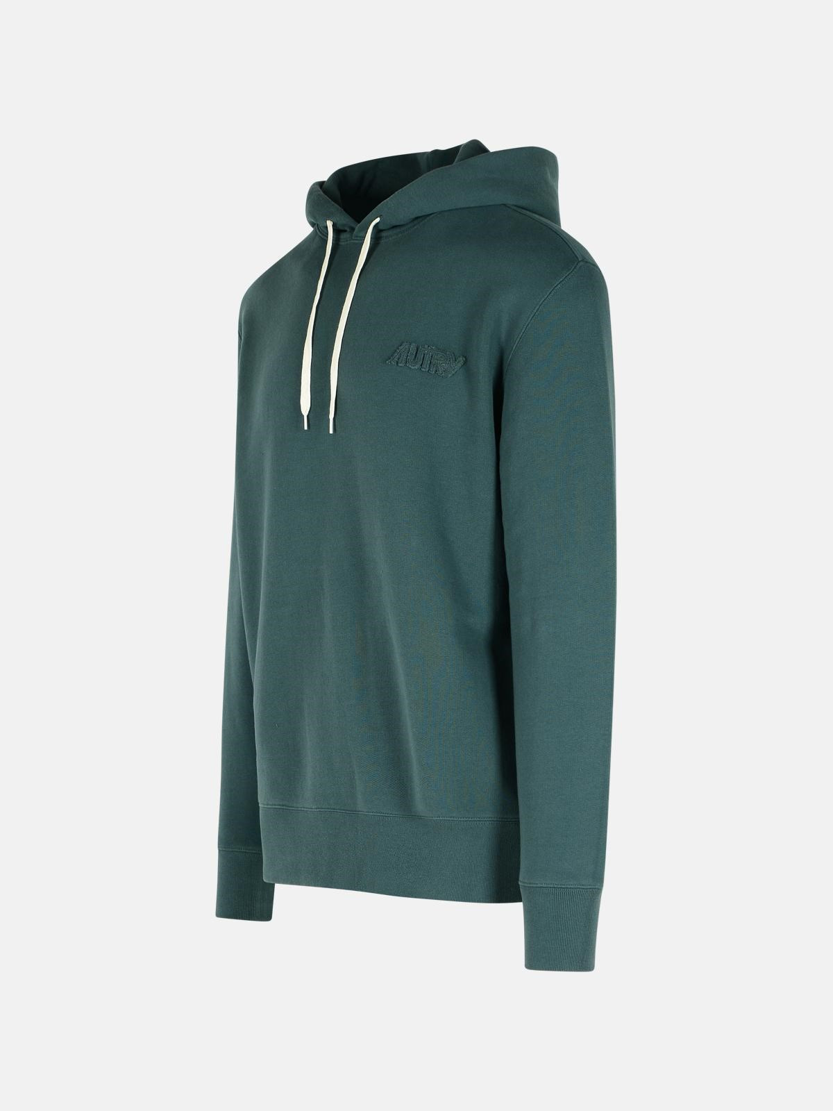 GREEN COTTON SWEATSHIRT - 2