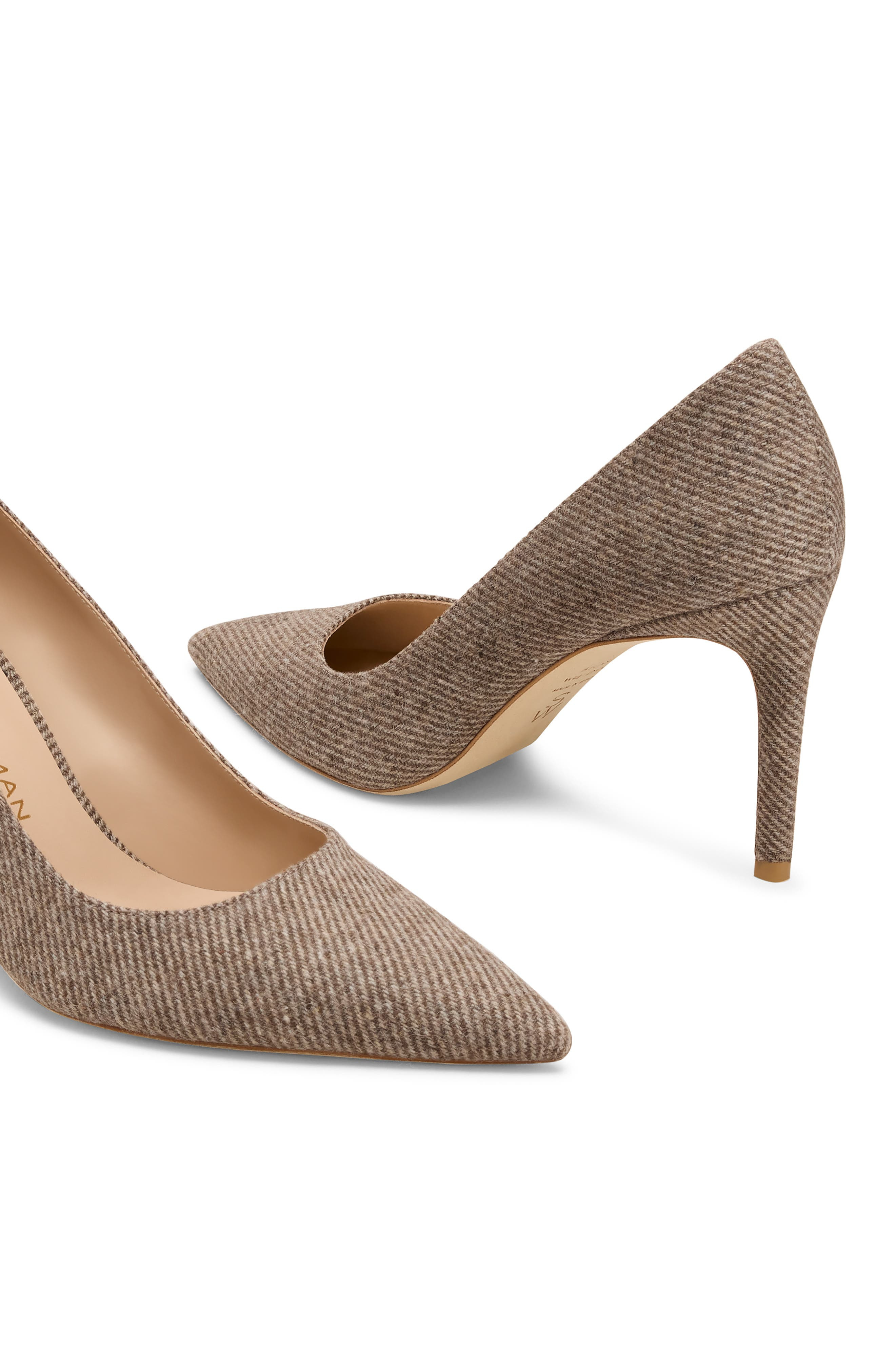 Stuart Weitzman Stuart Power 85 Pointed Toe Pump in Taupe at Nordstrom - 3