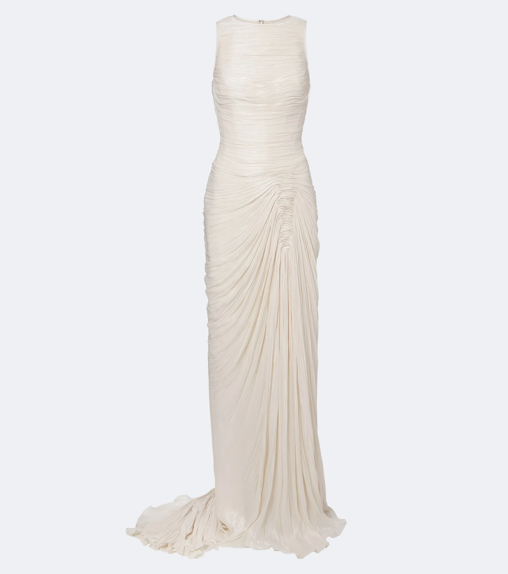Pleated satin gown - 1