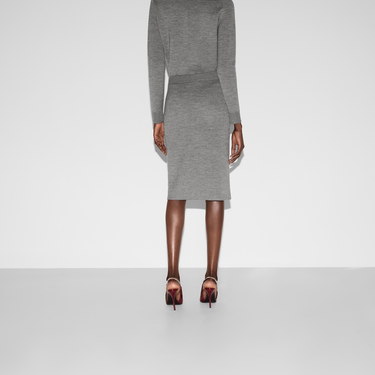 Wool jacquard skirt - 4