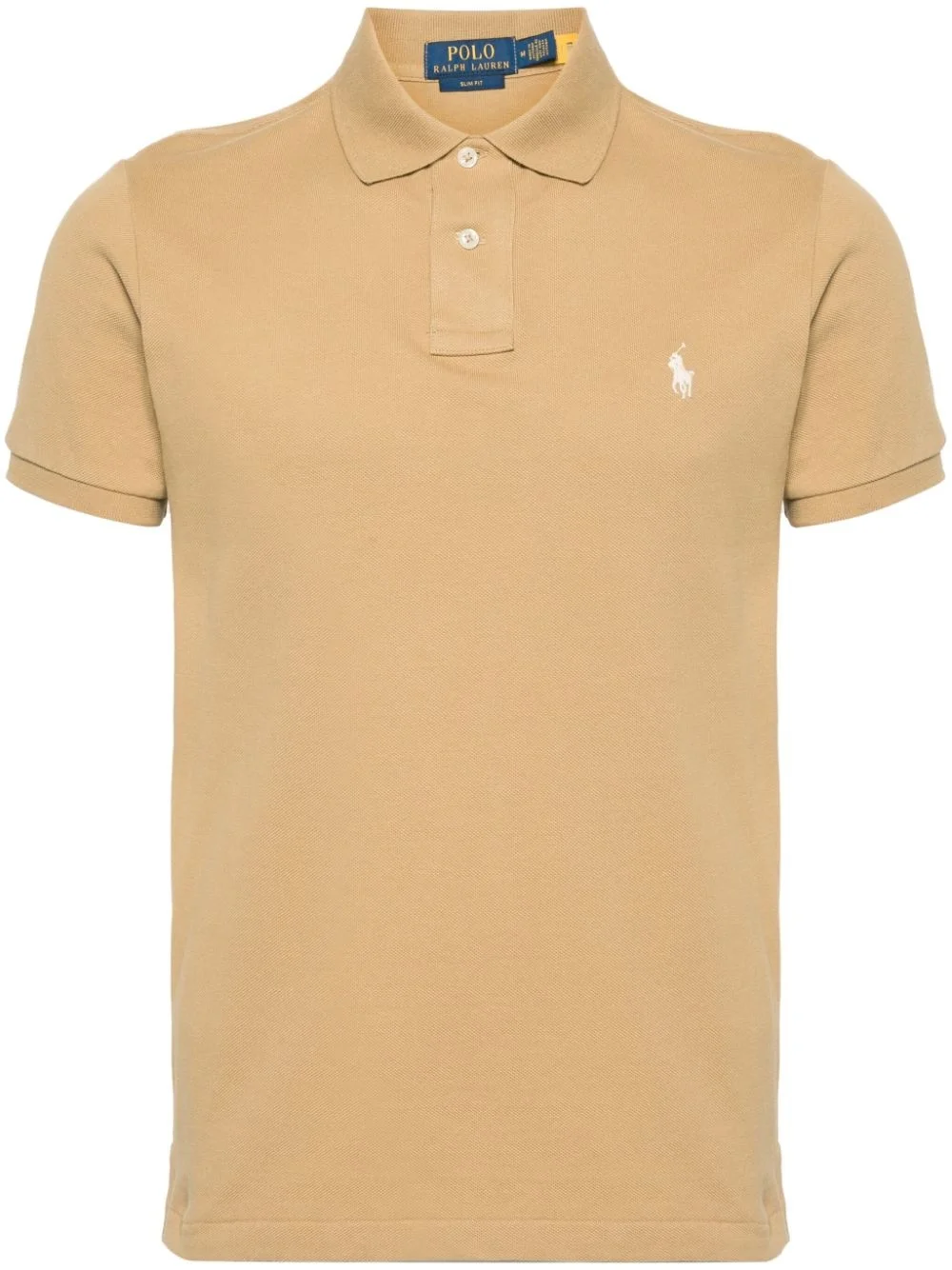 Pony-embroidered cotton polo shirt - 1