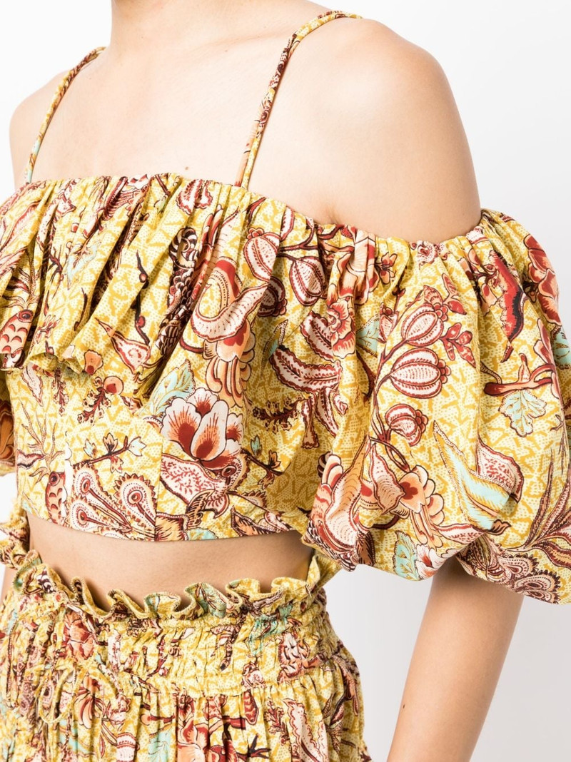 카라 칼라 Lily-print 상단 5