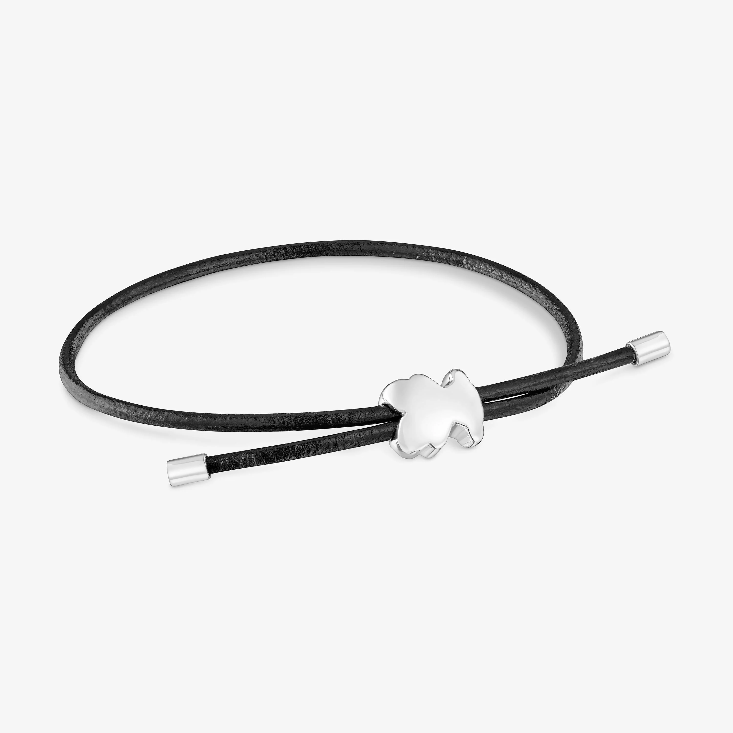 12 mm silver and rubber bear Bracelet TOUS Bold Motif - 1