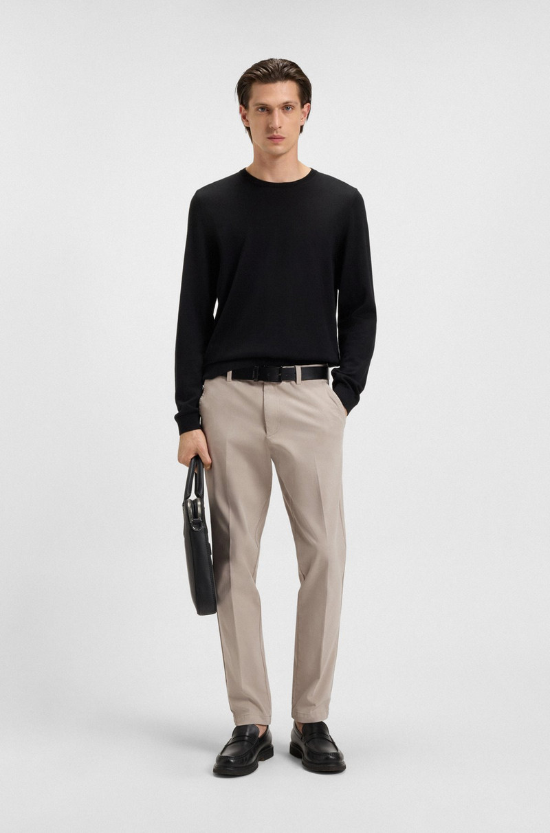 BOSS SLIM-FIT TROUSERS IN STRETCH-COTTON TWILL outlook