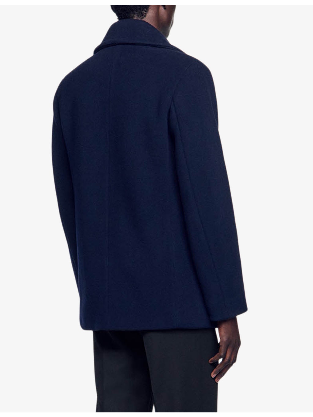 Double-breasted peak-lapel wool-blend coat - 4