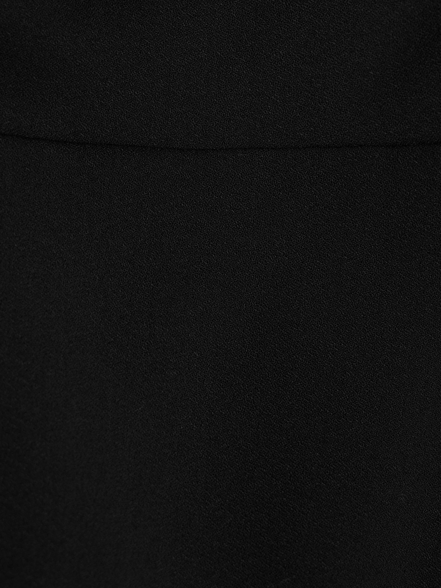 Strapless wool-blend crepe midi dress Black - 4