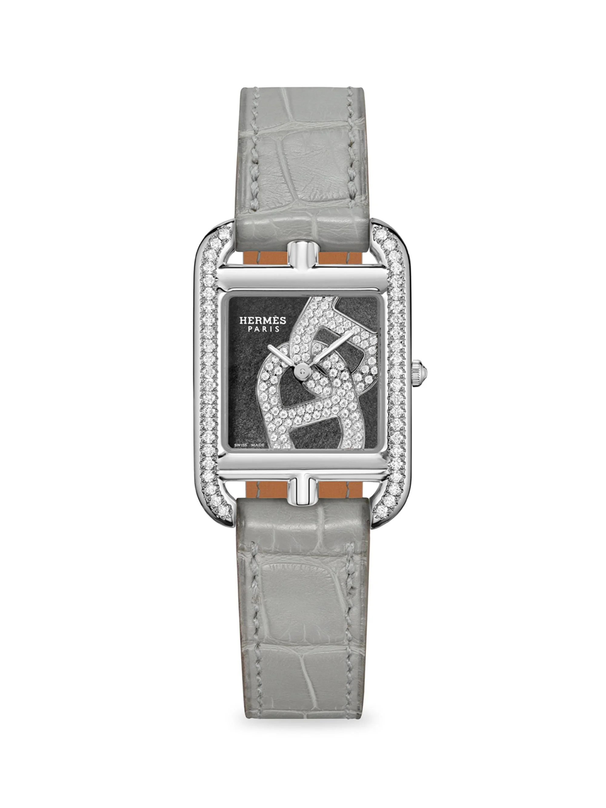 Women's Cape Cod 31MM Chain D'Ancre Stainless Steel, Diamond & Alligator Strap Watch - Grey - 1