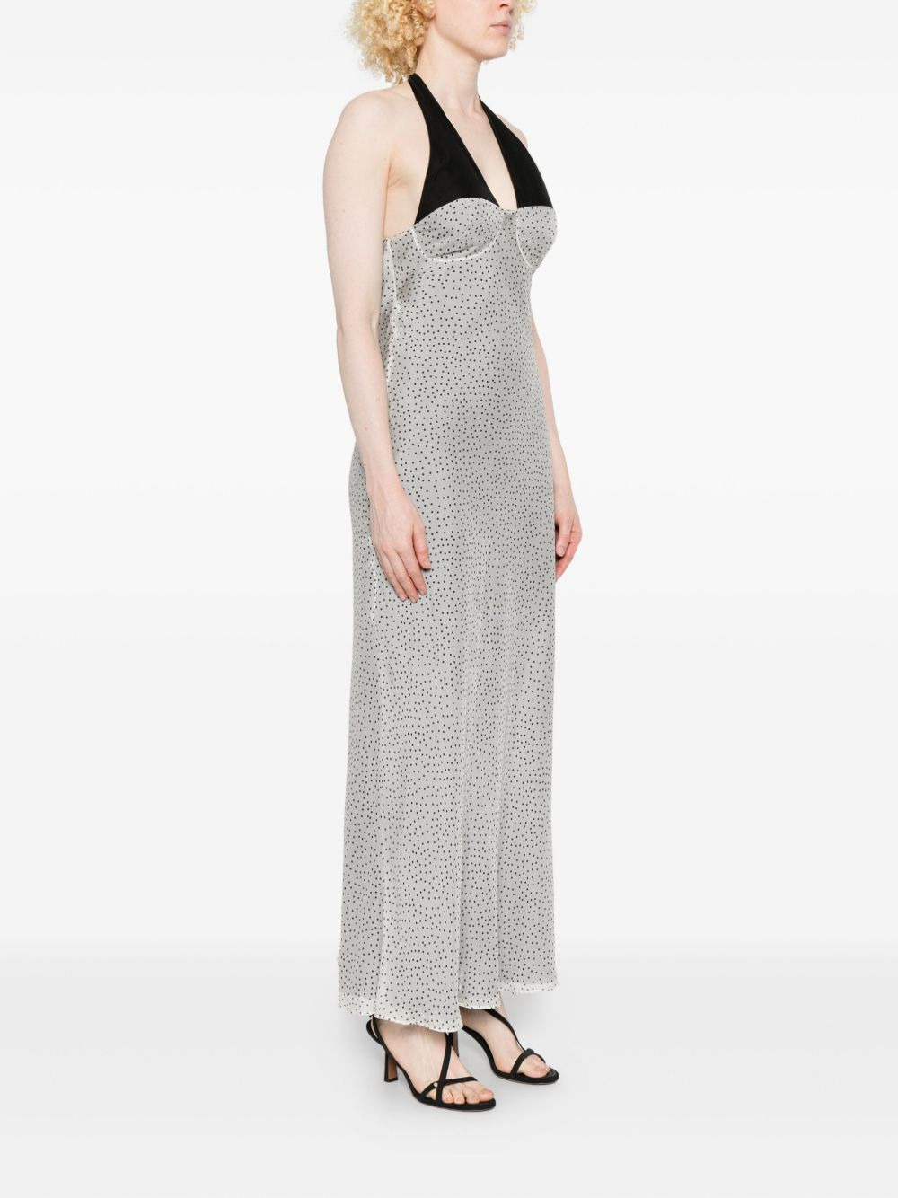 Lisander polka-dot halterneck dress - 3
