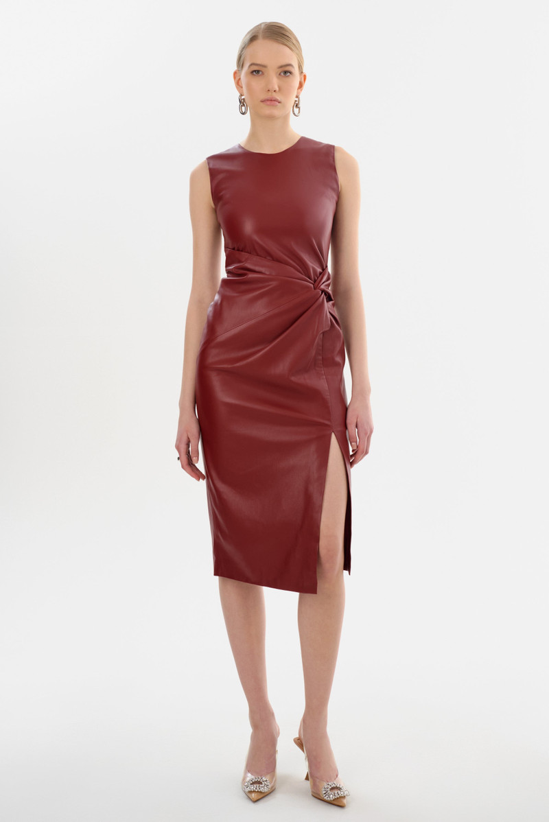 BRETT | Faux Leather Dress 1