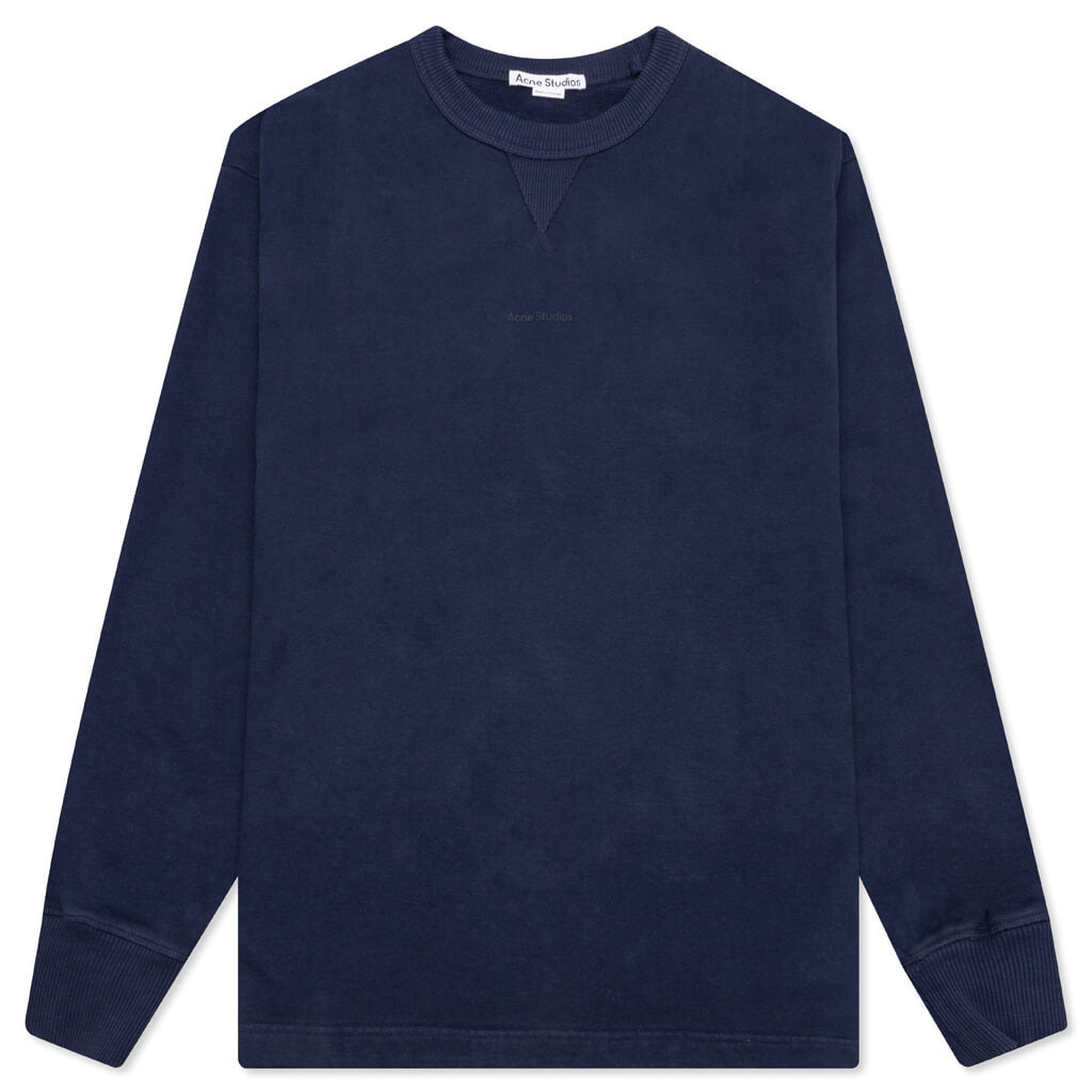 ACNE STUDIOS LOGO SWEATSHIRT - INDIGO BLUE - 1