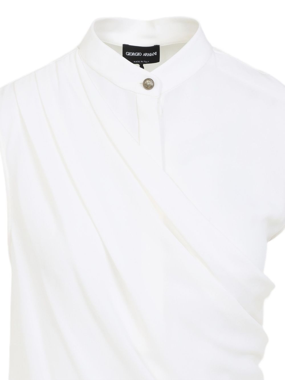 draped sleeveless top - 3