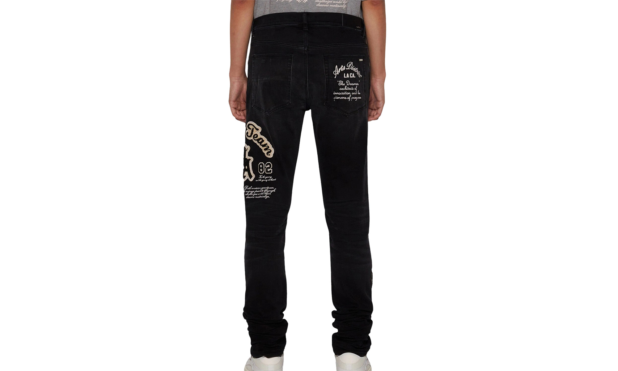 Dream Team Skinny Jeans Mens Style : Amdnsy1065 "VINTAGE BLACK" - 2
