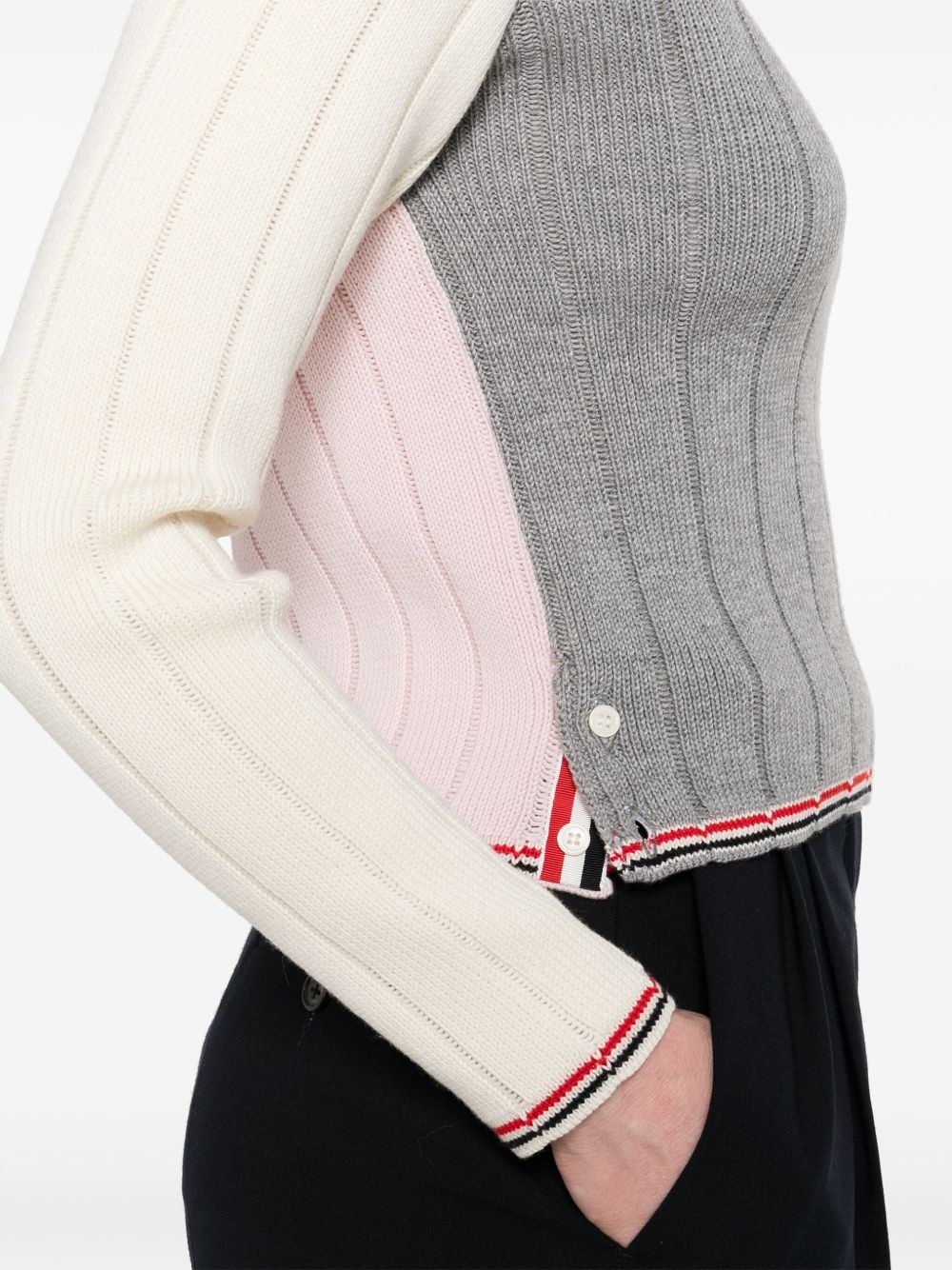 virgin wool ribbed jumper - 5