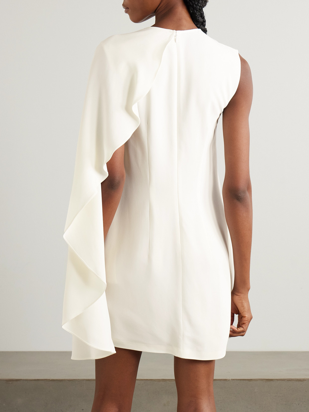 One-shoulder Crepe Mini Dress - 3