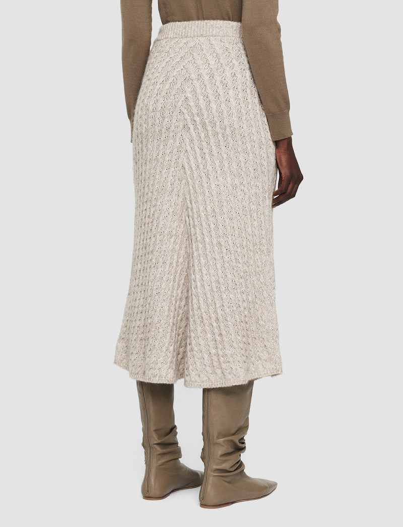 JOSEPH Fuzzy Cable Knit Skirt outlook
