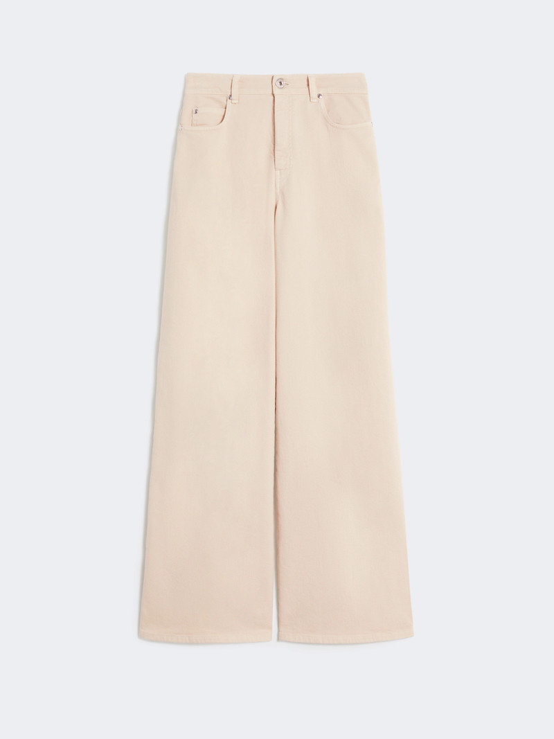 MEDINA Cotton drill wide-leg trousers - SAND 1