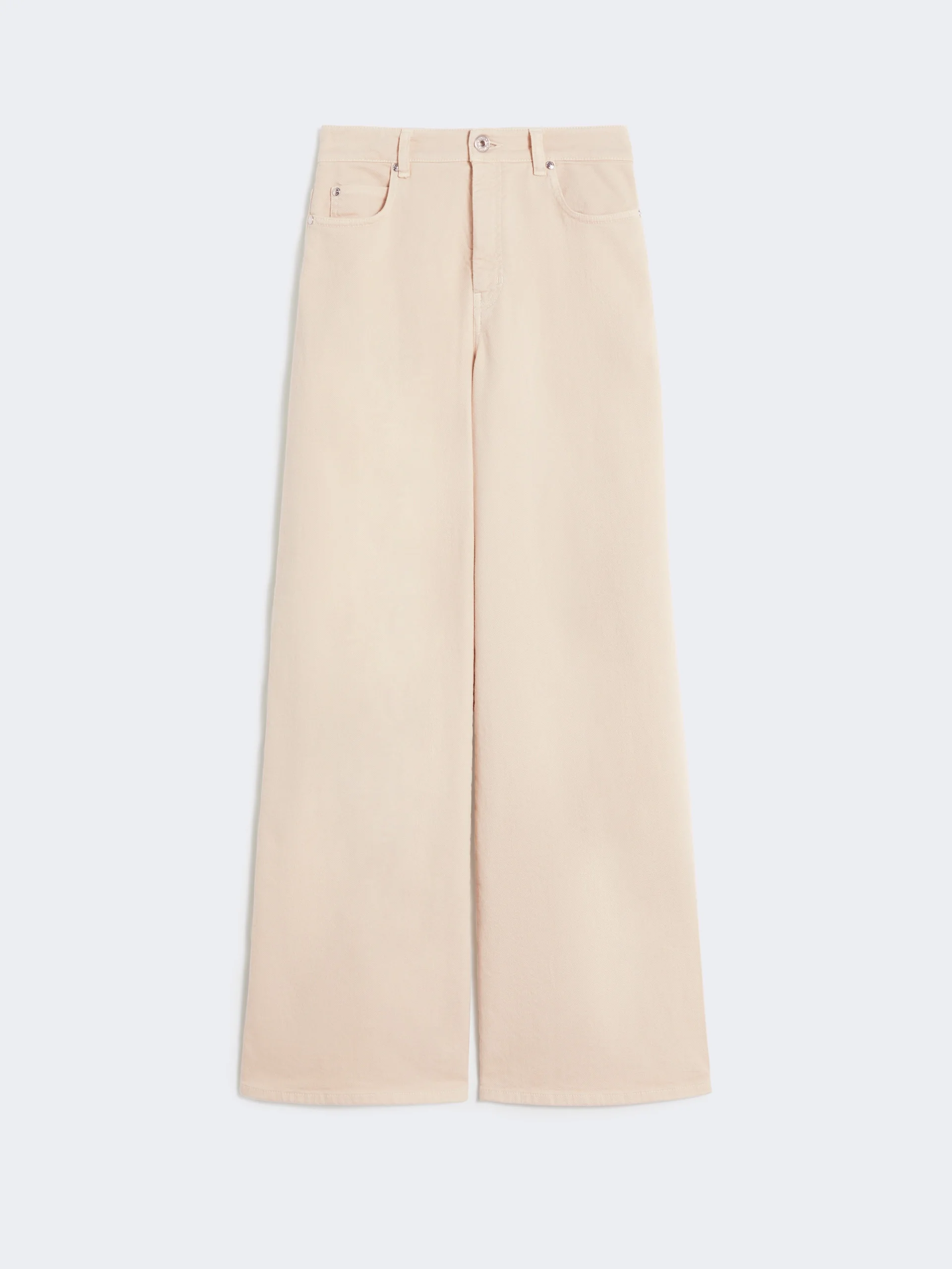 Cotton drill wide-leg trousers - SAND - 1