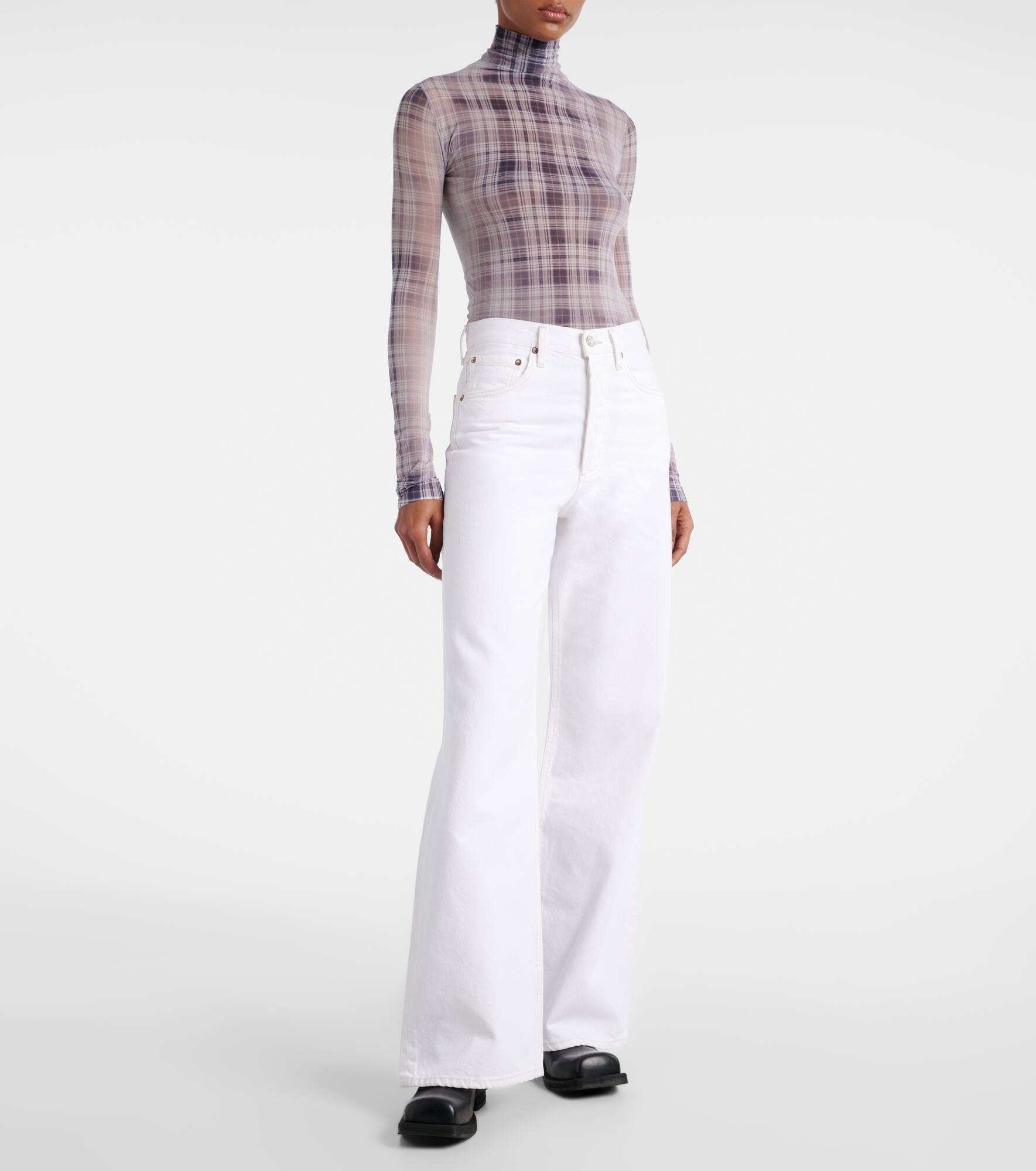 Dame high-rise wide-leg jeans - 7