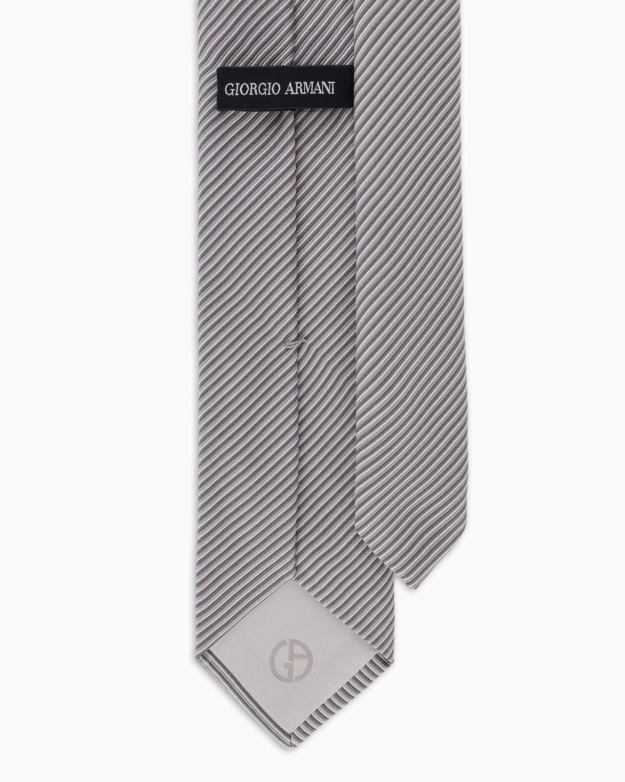 PURE SILK TIE WITH JACQUARD STRIPES - 2