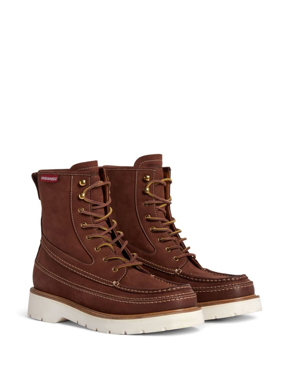 raised-seam leather boots - 2
