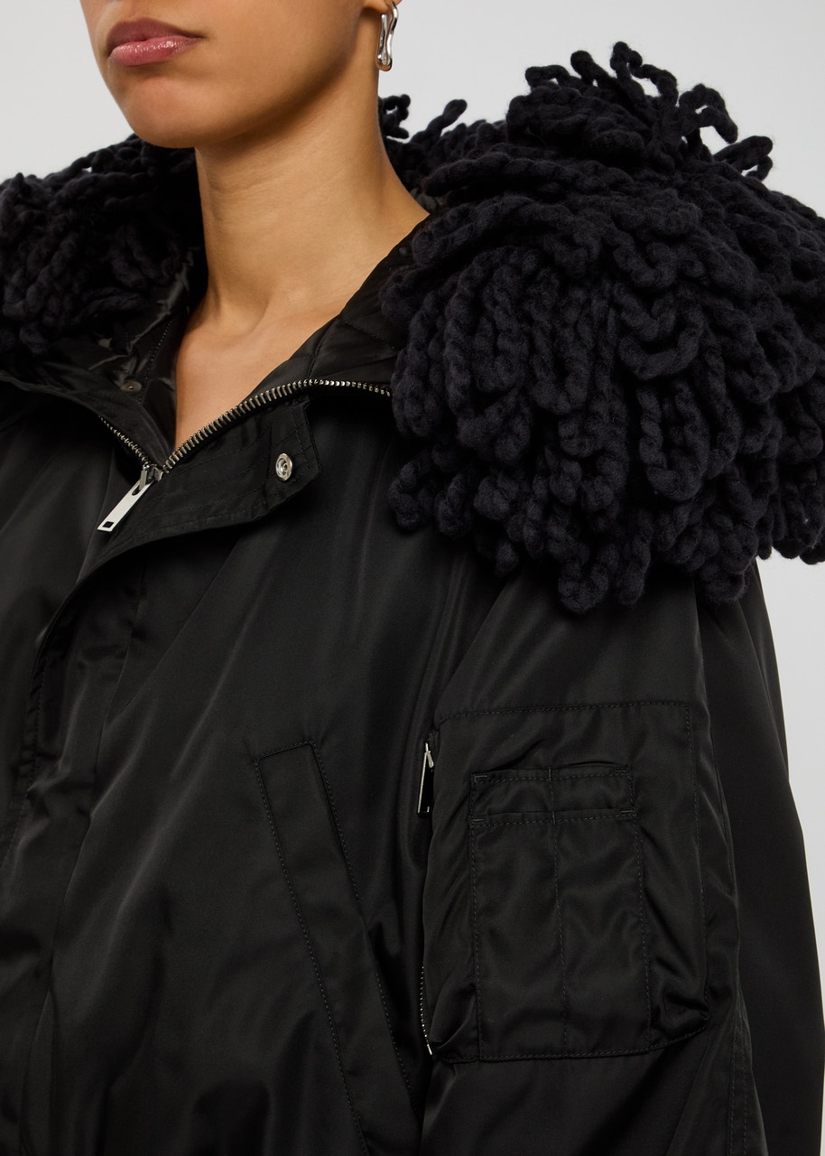 Stella Mccartney Shaggy Knit Quilted Shell Coat - 5