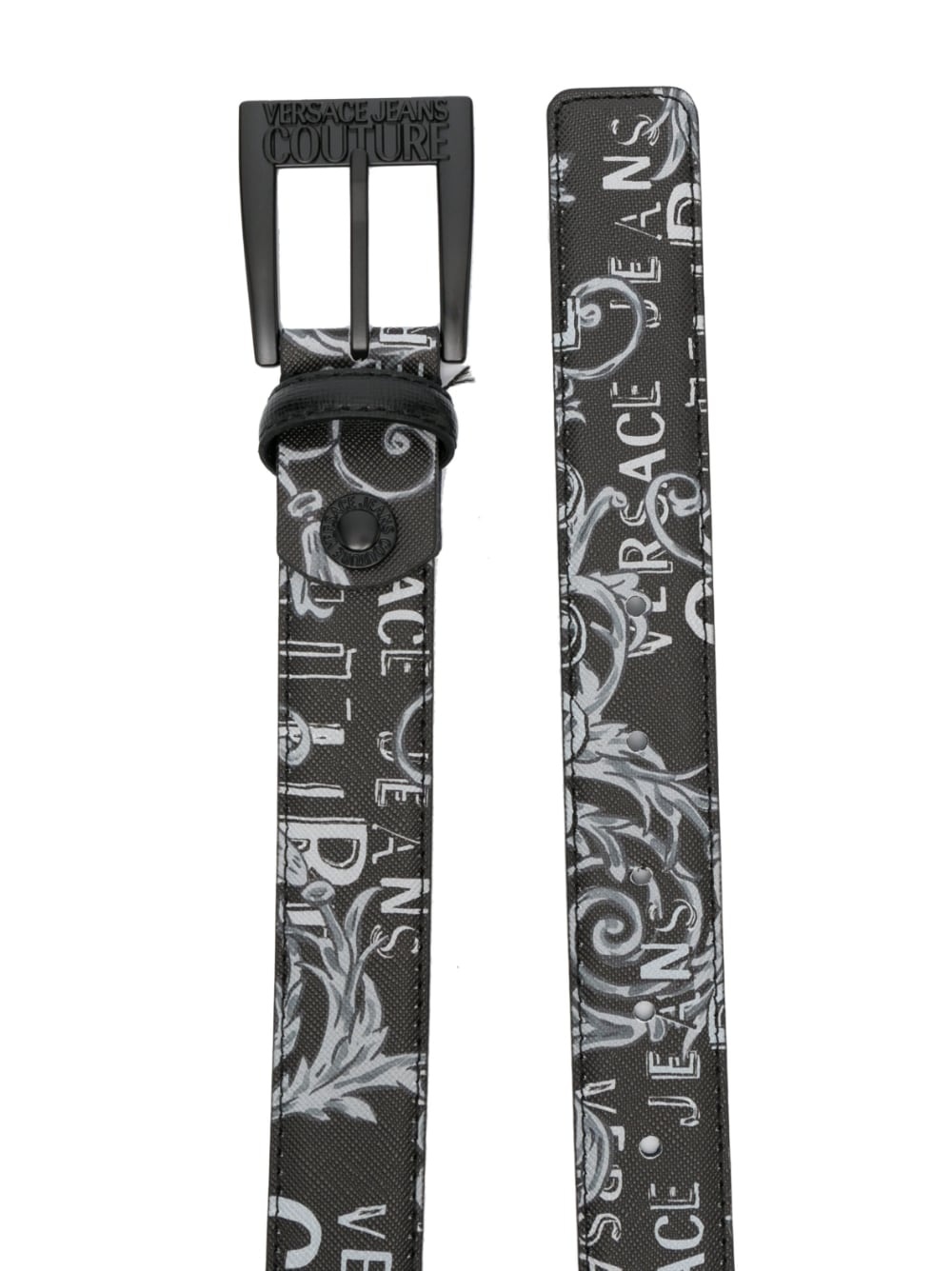 baroque-print buckle belt - 2