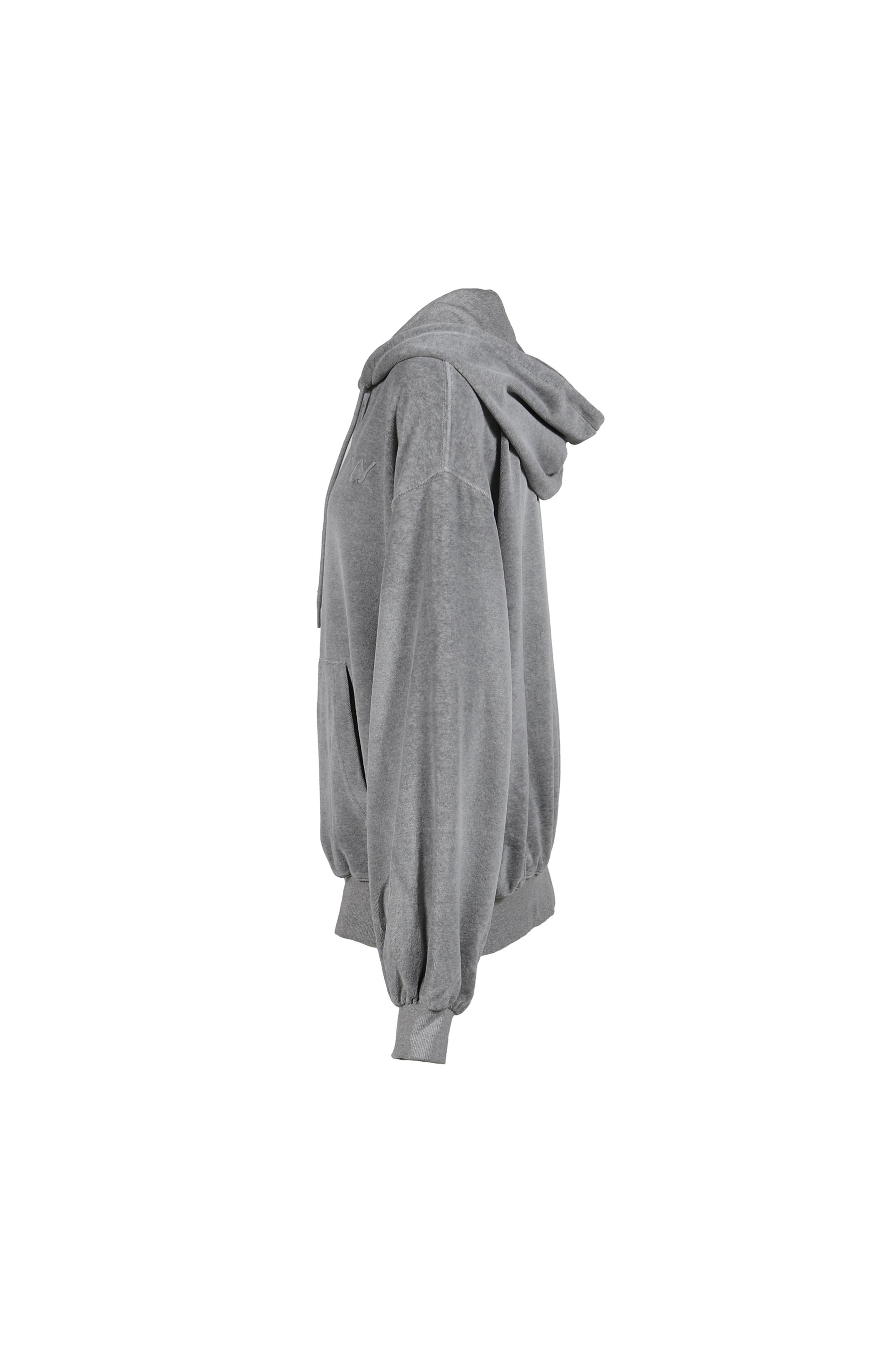 VELOUR BOX HOODIE / GRY - 8
