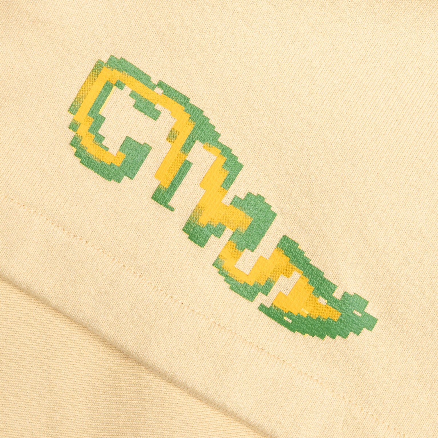 HERON PRESTON SWEATSHORTS CTNMB PIXEL WARP - BEIGE/GREEN - 4