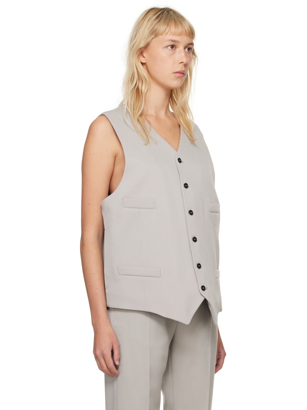 Taupe Tailoring Vest - 2