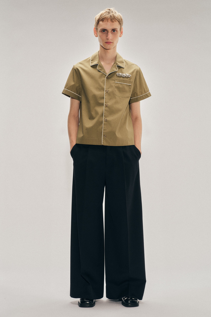 Wide Leg Belt Loop Tab Trousers 1