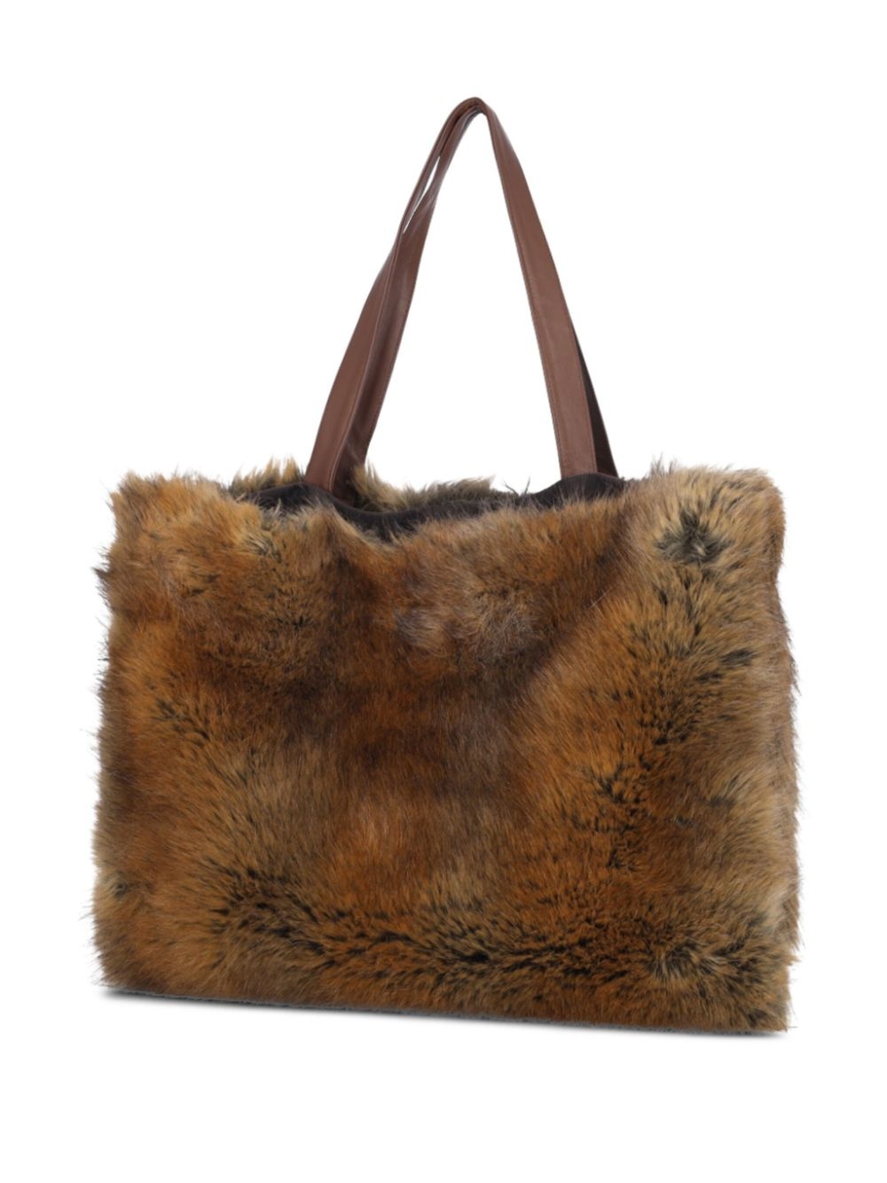 faux-fur tote bag - 3