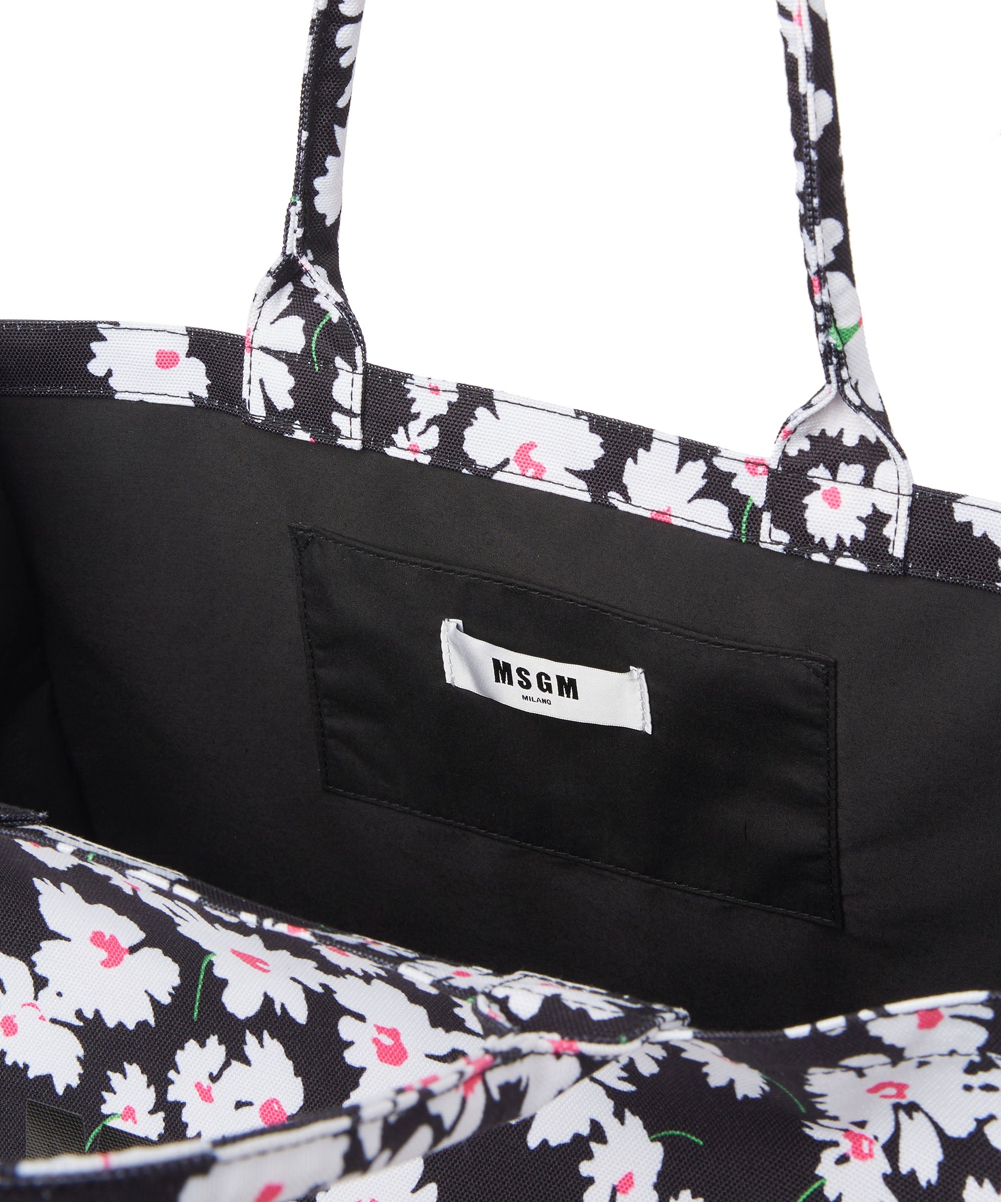 Canvas tote bag with daisy print - 4