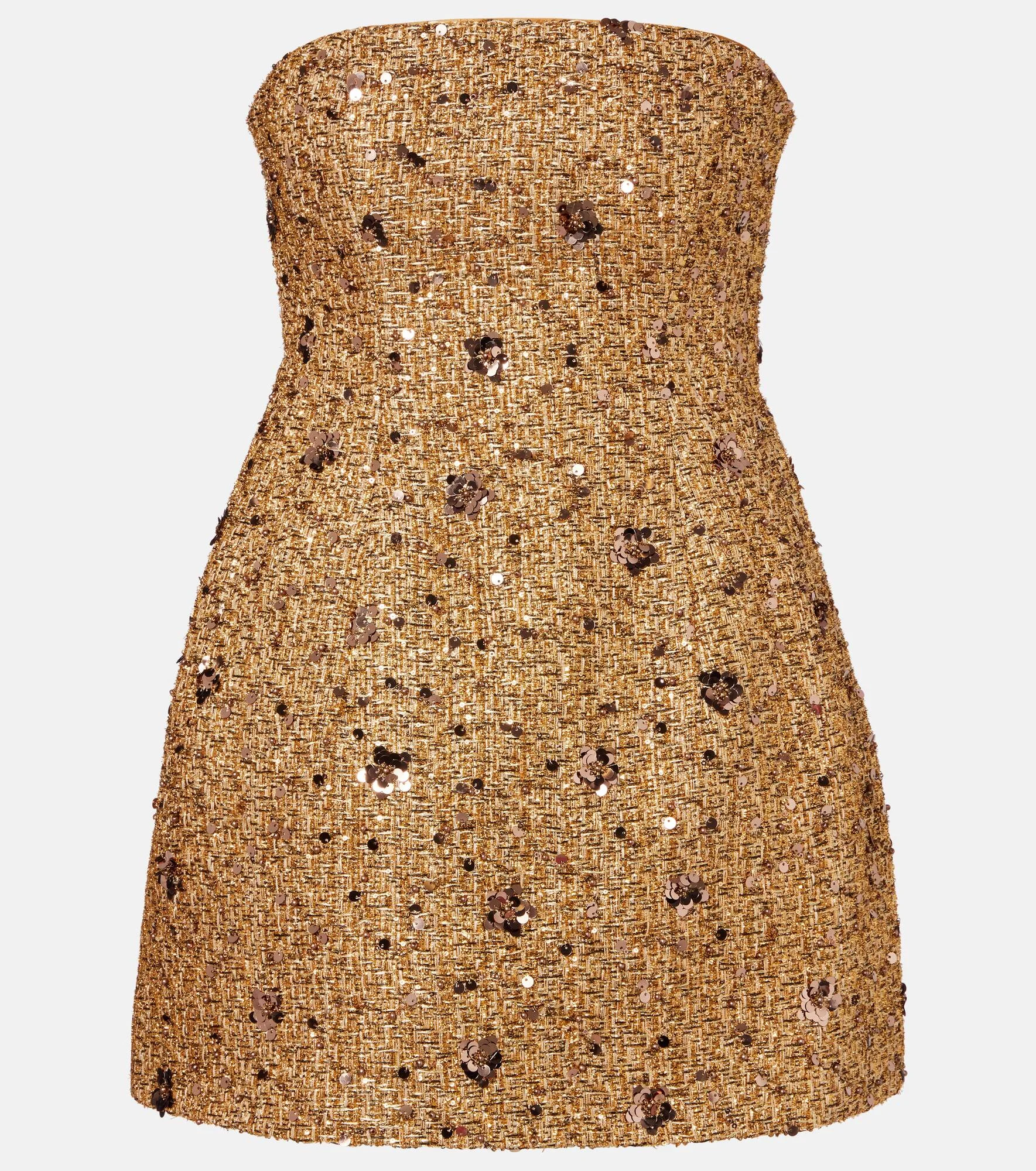 Kit sequined tweed bustier dress - 1