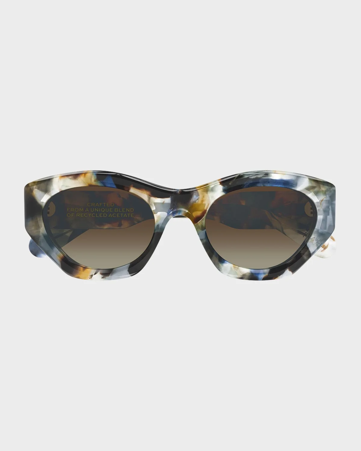 53mm Recycled Acetate Cat-Eye Sunglasses - 1