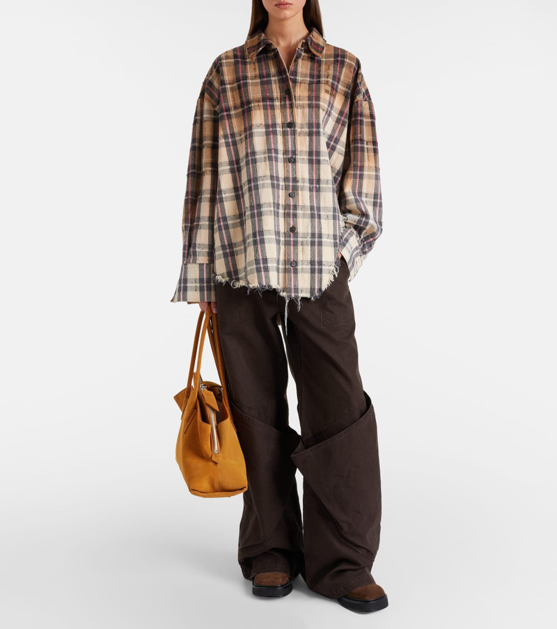 THE ATTICO La Passeggiata Medium suede tote bag outlook