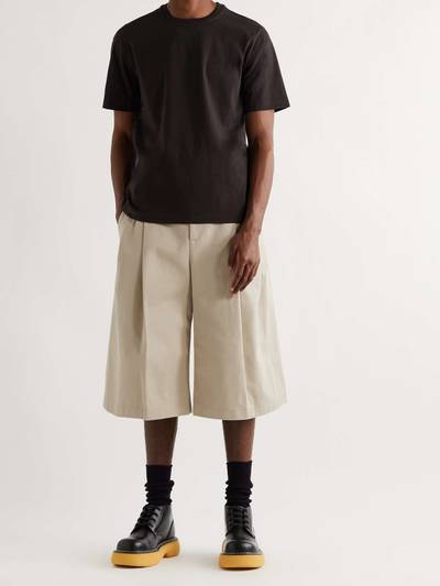 Bottega Veneta Wide-Leg Pleated Cotton-Twill Shorts outlook