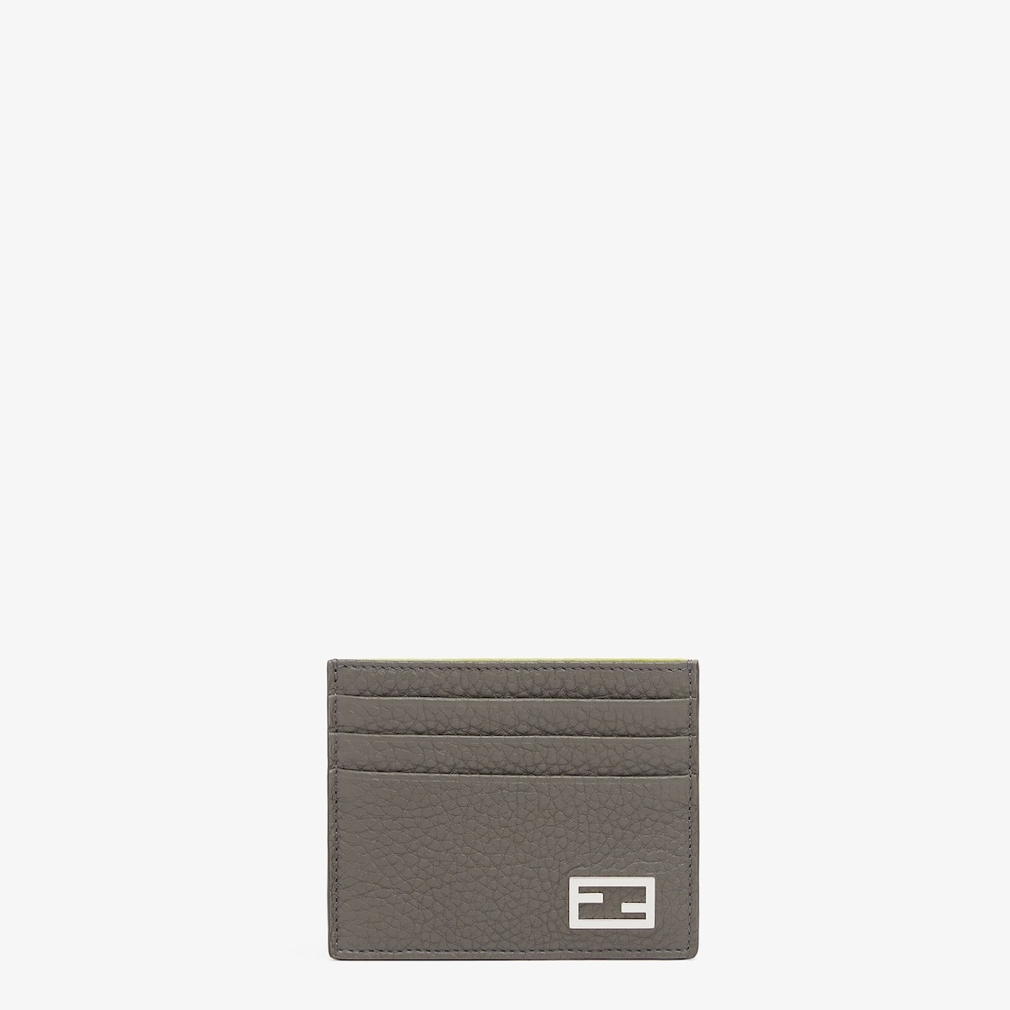 Card holder with six slots and flat central pocket. Made of gray Cuoio Romano leather with contrasti - 1