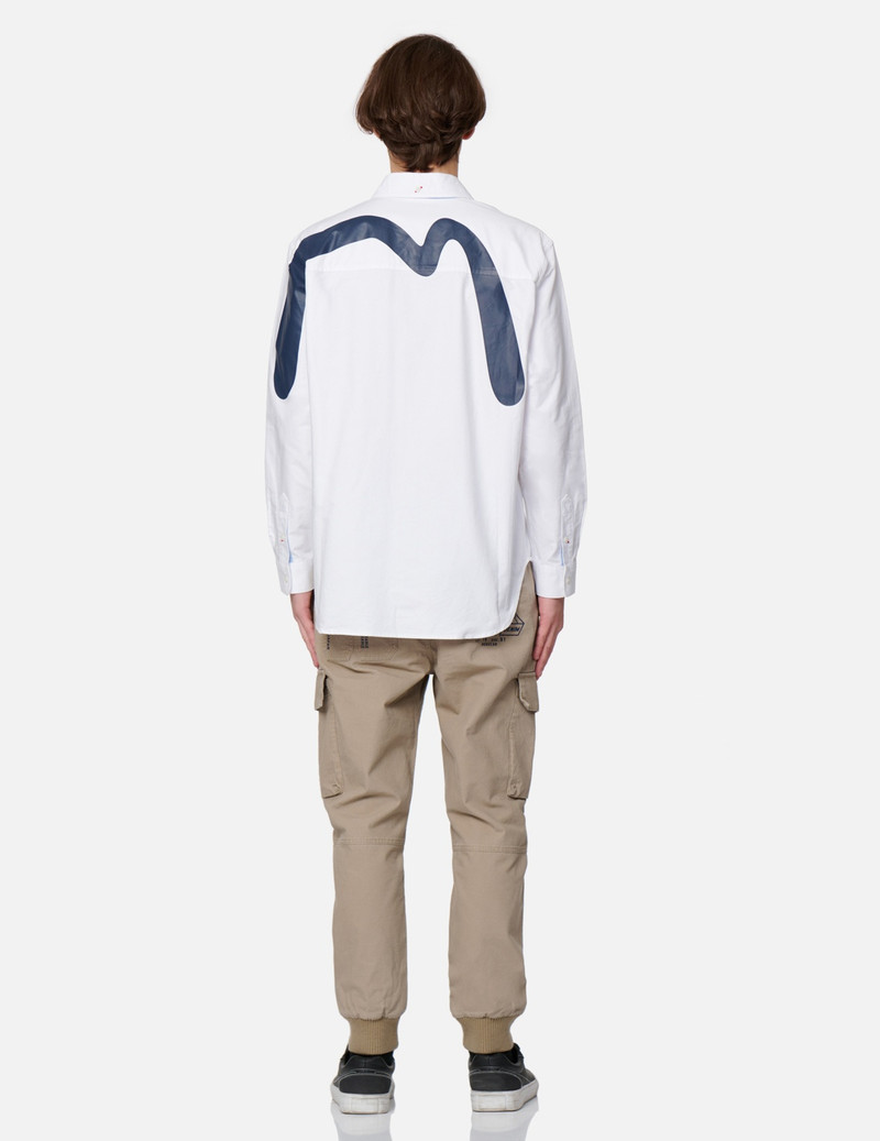 EVISU REVERSE DAICOCK PRINT OXFORD SHIRT outlook